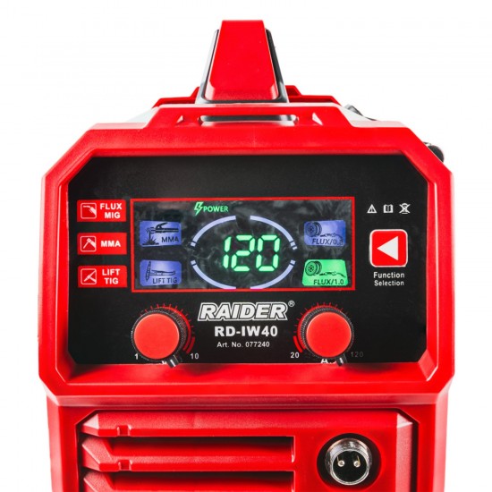 RAIDER Ηλεκτροσυγκόλληση inverter MIG/MAG&MMA RD-IW40 120A 077240