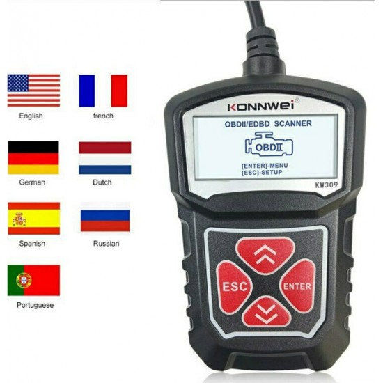 KW309 Διαγνωστικό Αυτοκινήτου Ψηφιακό OBD 2 με Καλώδιο