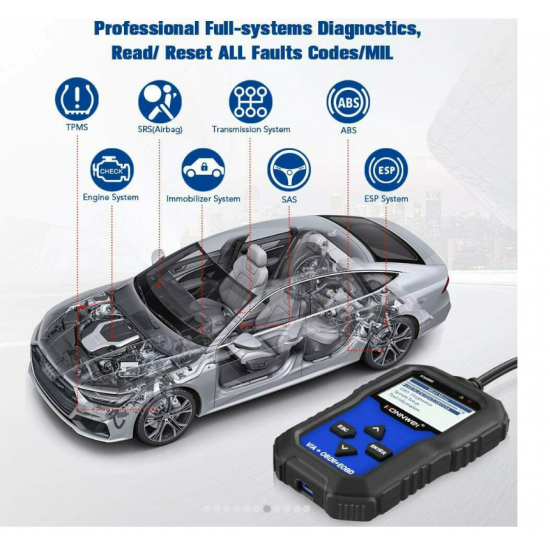 Konnwei KW350 Διαγνωστικό Αυτοκινήτου Ψηφιακό OBD 2