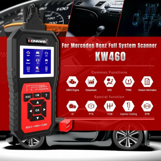 Konnwei KW460 Διαγνωστικό Αυτοκινήτου Ψηφιακό OBD 2 για Mercedes-Benz