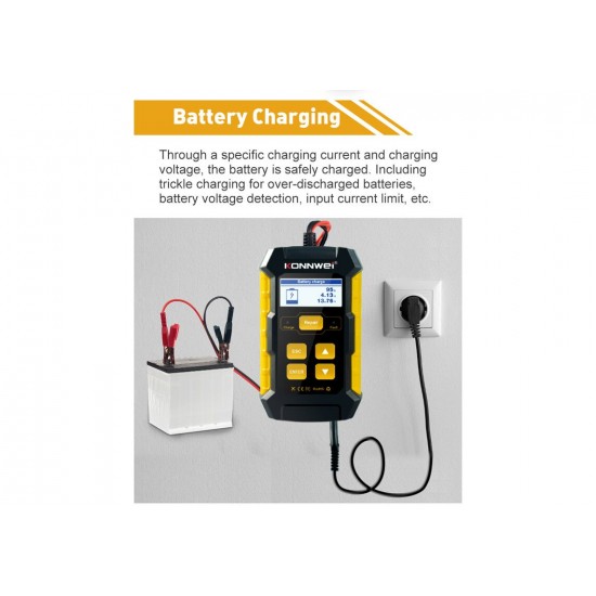 Konnwei KW510 Ψηφιακό Battery Tester- Φορτιστής & επισκευή φόρτισης με Κροκοδειλάκια 12V Konnwei KW510 Ψηφιακό Battery Tester- Φορτιστής & επισκευή φόρτισης με Κροκοδειλάκια 12V