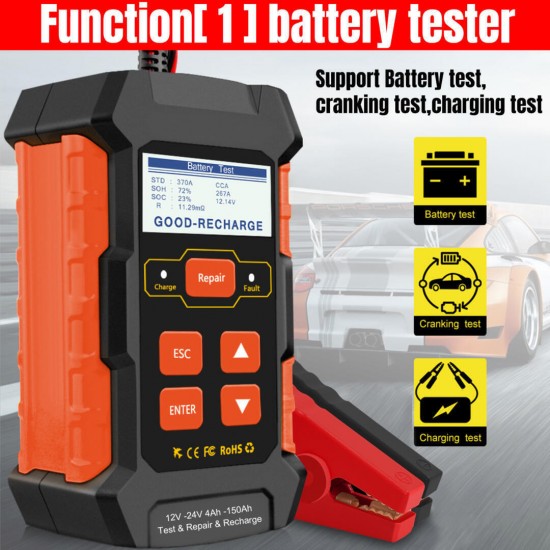 Konnwei KW520 3 σε 1 Διαγνωστικό μπαταρίας 12-24V 