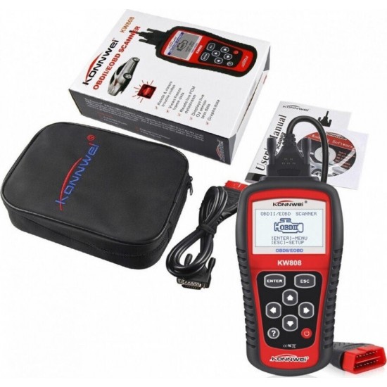 Konnwei KW808 Ψηφιακό Διαγνωστικό Αυτοκινήτων OBDII/EOBD 