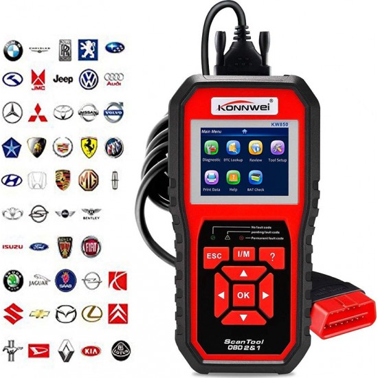 Konnwei KW850 Διαγνωστικό Αυτοκινήτου Ψηφιακό OBD 2 με Καλώδιο Συμβατό με Android
