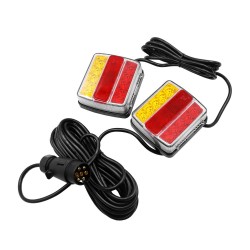 Σετ LED Αδιάβροχα Φώτα Τρέιλερ 12V 7 Pin με Μαγνήτη 2τμχ Σετ LED Αδιάβροχα Φώτα Τρέιλερ 12V 7 Pin με Μαγνήτη 2τμχ