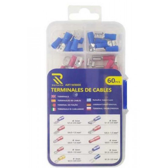 Σετ Ακροδέκτες Καλωδίων 10 Διαφορετικών Τύπων 60 τμχ