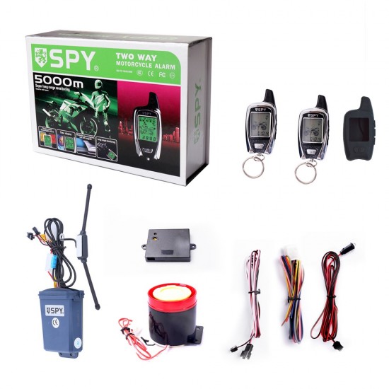 SPY Two-Way Συναγερμός Μοτό Με Τηλεειδοποίηση Και Περιμετρικό 5000M