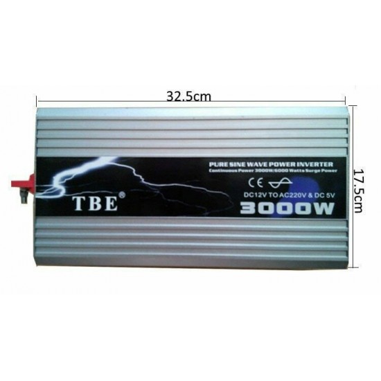 TBE-3000 Inverter Αυτοκινήτου Τροποποιημένου Ημιτόνου 3000W για Μετατροπή 12V DC σε 220V AC TBE-3000 Inverter Αυτοκινήτου Τροποποιημένου Ημιτόνου 3000W για Μετατροπή 12V DC σε 220V AC