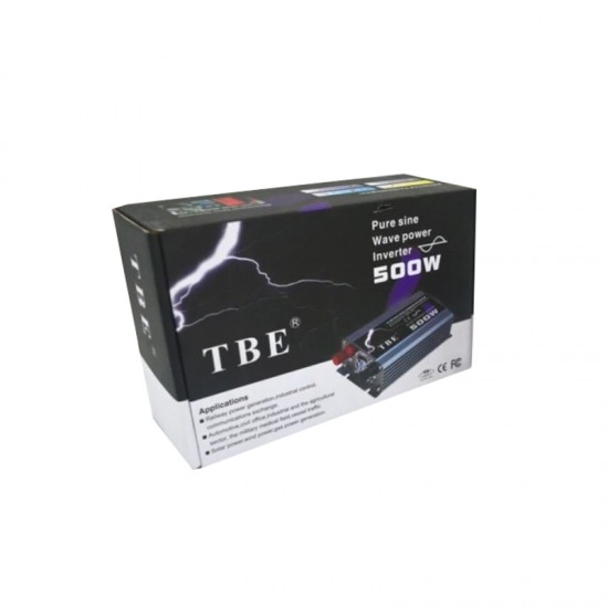 TBE 500W Inverter Καθαρού ημιτόνου DC 12V σε AC 220V με USB TBE 500W TBE 500W Inverter Καθαρού ημιτόνου DC 12V σε AC 220V με USB TBE 500W