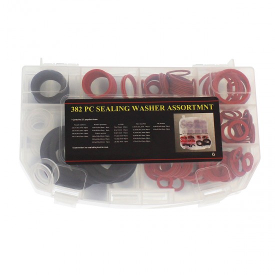 Σετ λαστιχένιες και fibre τσιμούχες στεγανοποίησης γενικής χρήσης σε 23 μεγέθη 382 τεμάχια OEM